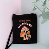 Mushroom Canvas Handbag Messenger Bag Girls Shoulder Bag