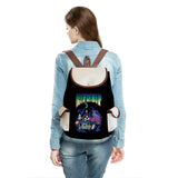 Mushroom Print Eco Friendly Backpack Customizable Personalized Name