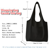 Mushroom Print Vest Bag Canvas Shoulder Bag Large Capacity Tote Bag