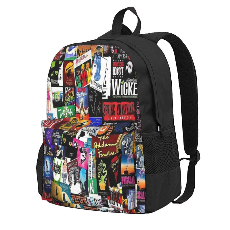 Music Collage Backpack Men's & Women's Bags