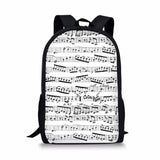 Music Note 3D Print Backpack for Kids Orthopedic School Bag