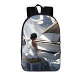 Music Note Backpack Daypack Guitar / Piano Daypack Women Men Rucksack