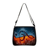 Music Note Print Handbags Women Causal Shoulder Bags Piano Guitar Crossbody Bag