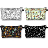 Music Notes Cosmetic Case Women Makeup Bags Piano Guitar