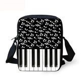 Music Sign Print Messenger Bag Student Casual Cross-body Satchel Handbag