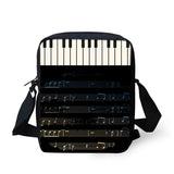 Music Sign Print Messenger Bag Student Casual Cross-body Satchel Handbag