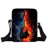 Flame Print Shoulder Bag Jazz Saxophone Women Handbag