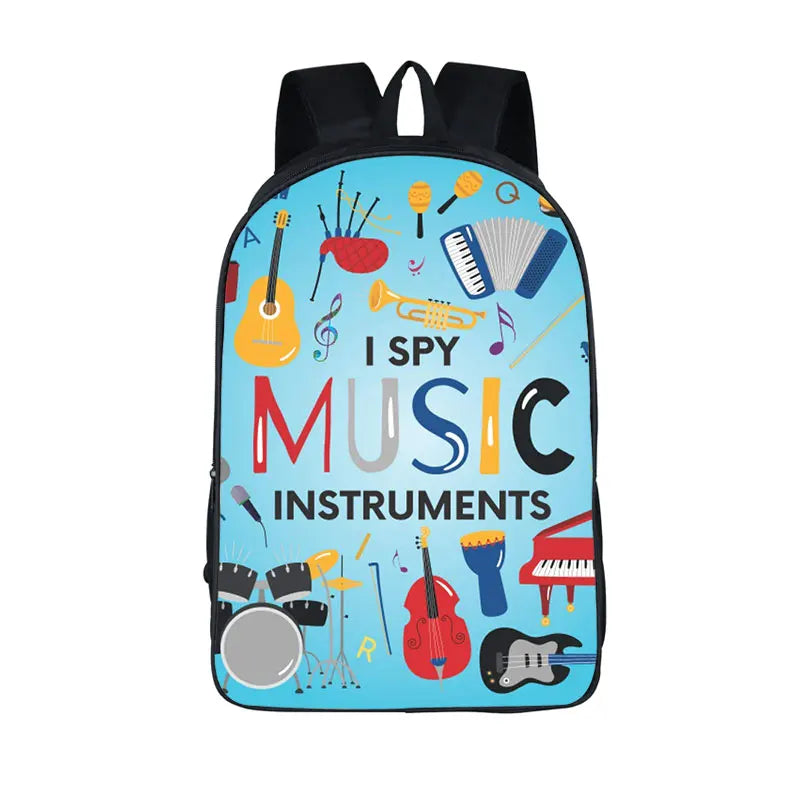 Musical Instrument Totes Bag Jazz Rock Women Backpack