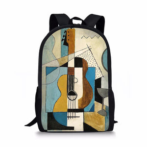 Musical Instruments Printing School Backpack for Kids