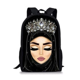 Muslim Islamic Girl Eyes Arabic Hijab Student Backpack