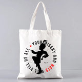 MCR Dead Femme Cartoon Handbags Shoulder Bags Casual Shopping Women Canvas Bag