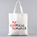 MCR Dead Femme Cartoon Handbags Shoulder Bags Casual Shopping Women Canvas Bag
