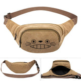Totoro Anime Canvas Waist Pack Bag Pouch Belt Travel Hip Casual Fanny Bag