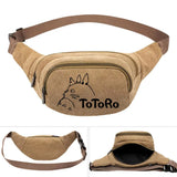 Totoro Anime Canvas Waist Pack Bag Pouch Belt Travel Hip Casual Fanny Bag