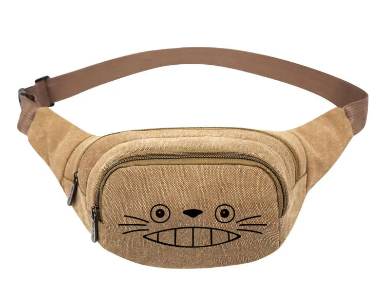 Totoro Anime Canvas Waist Pack Bag Pouch Belt Travel Hip Casual Fanny Bag