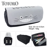 Totoro Cartoon Wallet Pencil Case Double-layer Zipper Student Stationery Bag