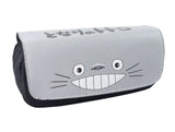 Totoro Cartoon Wallet Pencil Case Double-layer Zipper Student Stationery Bag