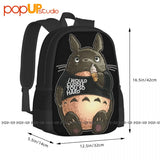 My Neighbor Totoro Cuddle Backpack Large Capacity Print Gym Tote Bag