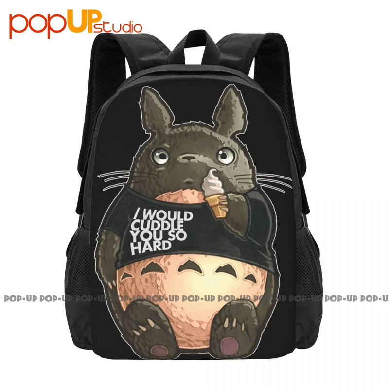My Neighbor Totoro Cuddle Backpack Large Capacity Print Gym Tote Bag