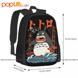 Totoro Attack Backpack Large Capacity Sports Travel Bag