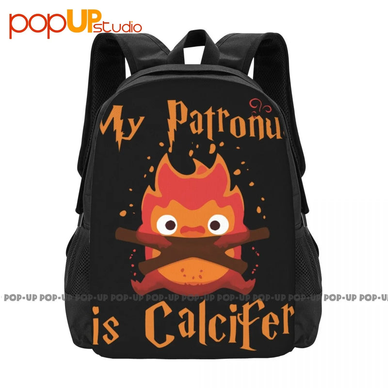 Calcifer Patronus Howl's Moving Castle Backpack Schoolbag
