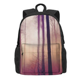 Mysts Forest In Winter Fog Backpacks Men Women Recycled