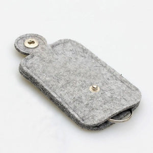 1Pcs Car Key Bag Woolen Felt Keychain Holder Organizer Pouch Case Bag