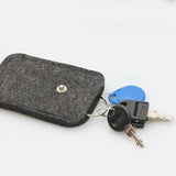 1Pcs Car Key Bag Woolen Felt Keychain Holder Organizer Pouch Case Bag