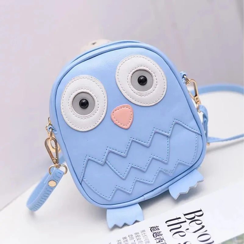 Cartoon Owl Pattern Crossbody Bag for Kids Girls