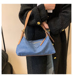 Women's Denim Shoulder Bag Casual Handbag Purse Canvas Strap