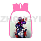 Tokyo Ghoul 3D Print Backpack Girls Female Back Pack 12/16 Inch Canvas