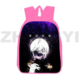 Tokyo Ghoul 3D Print Backpack Girls Female Back Pack 12/16 Inch Canvas