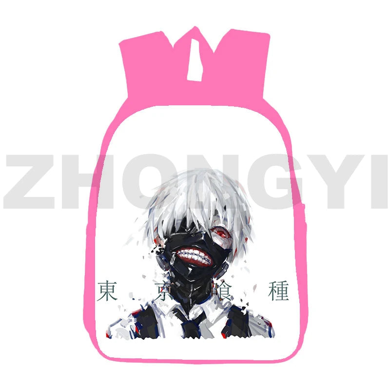 Tokyo Ghoul 3D Print Backpack Girls Female Back Pack 12/16 Inch Canvas
