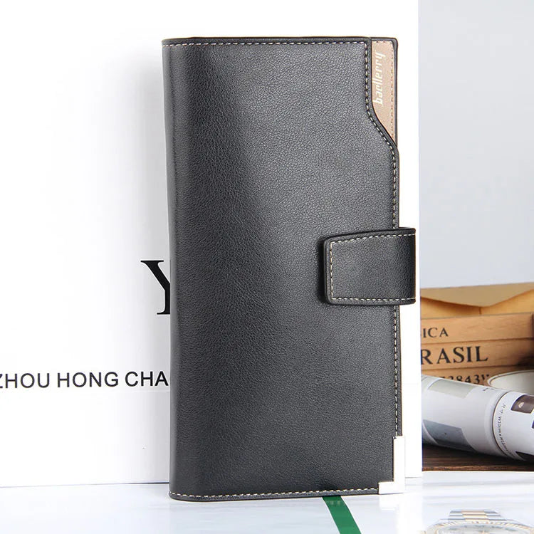 Long Men Purse Wallet Clutch PU Leather Male Business Wallet