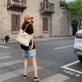 Brands Canvas Tote Women Handbag Casual Letter Shopper Bags for Women