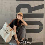 Brands Canvas Tote Women Handbag Casual Letter Shopper Bags for Women