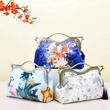 Women's Crossbody Bag Spring Flowers Lock Chain Handbags Shoulder Purse