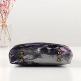 Purple Printing Shell Lock Women Hand Bags Chain Shoulder Crossbody Bag
