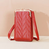 Women's Clip Phone Pocket Shoulder Bag Soft Pu Leather Small Crossbody