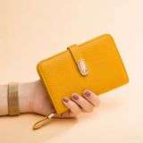 Leather Clutch Bag Wallet Cell Phone Pocket Long Purse