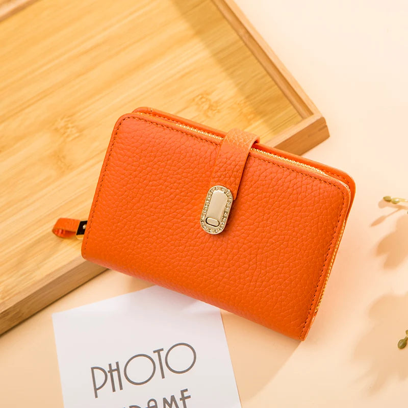 Leather Clutch Bag Wallet Cell Phone Pocket Long Purse