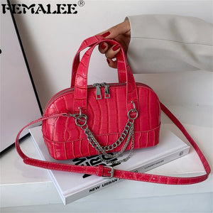 Crocodile Shell Bag Women Shoulder Handbag Crossbody Tote