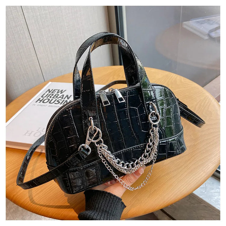 Crocodile Shell Bag Women Shoulder Handbag Crossbody Tote