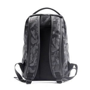 Men's Camo Leather Backpack Shoulder Bag Travel Laptop School Bag
