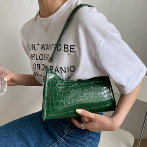 Retro Women Totes Shoulder Bag Leather Chain Handbag for Shopping