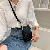 Stone Pattern Crossbody Bag Women's PU Leather Shoulder Bags Handbags