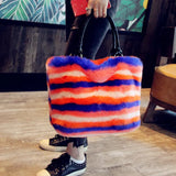 Plush Shoulder Bag Large Capacity Fluffy Crossbody Handbag