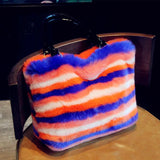 Plush Shoulder Bag Large Capacity Fluffy Crossbody Handbag