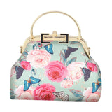 Floral Flowers European Lay Bag Mother Gift Shell Lock Women Hand Bags Women's H