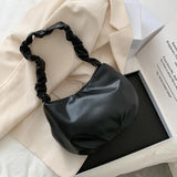 Pleated Strap Shoulder Bag Dumpling Bag Sling Bag Women Handbag